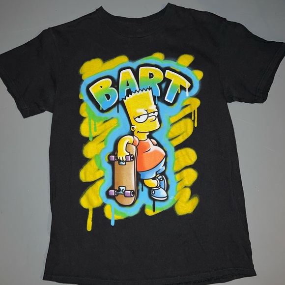the simpsons Other - Bart Simpson graphic vintage black medium tshirt. Graffiti skateboarding Bart